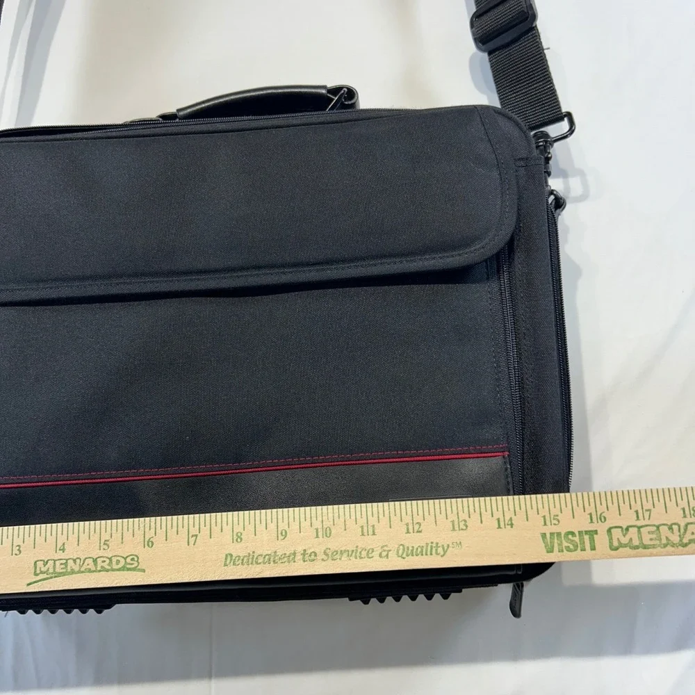 Targus Corporate Goth Laptop Briefcase Messenger Bag Black Techwear Utilitarian